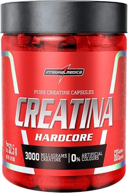 Integralmedica - Creatina em Cápsulas Hardcore - 100% Pura e Monohidratada - 60 Cápsulas