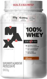 100% Whey (900g), Brownie, Max Titanium