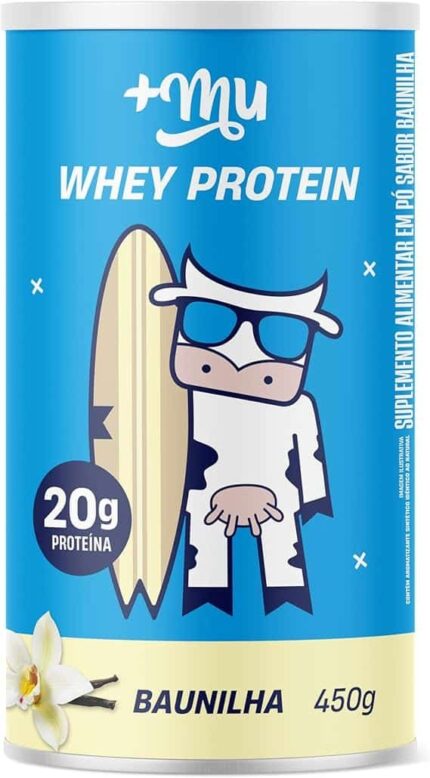 '+Mu Pote Whey Concentrado Sabor Baunilha 20g Proteína - 450g