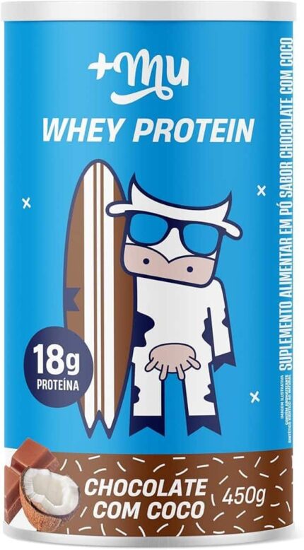 '+Mu Pote Whey Concentrado Sabor Chocolate com Coco 18g Proteína - 450g