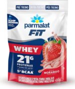 Whey Protein Concentrado Morango Parmalat Fit 450g